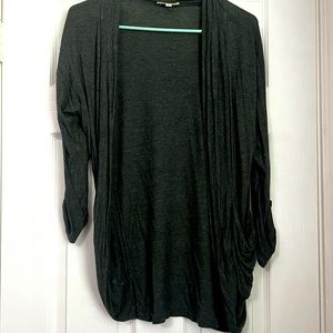 Zenana SM gray 3/4 sleeve cardigan